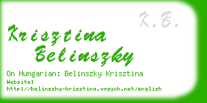 krisztina belinszky business card